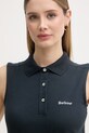 Barbour top damski bawełniany z elastanem Bowford granatowy LML0888