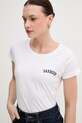 Barbour t-shirt bawełniany biały LTS0718