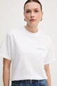 Barbour t-shirt bawełniany Kirby biały LTS0722