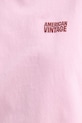 American Vintage t-shirt bawełniany YKO02C różowy
