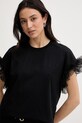 Ρούχα Twinset t-shirt γυναικείο 261TP204A μαύρο