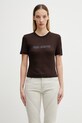 Axel Arigato t-shirt Arigato Sheer Top pozostałe brązowy A3826003