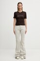 Axel Arigato t-shirt Arigato Sheer Top A3826003 brązowy