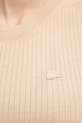 Lacoste top swetrowy damski lniany AF9988 beżowy