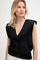 Trussardi blúzka dámska z viskózy čierna D451A000393N