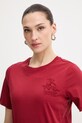 Trussardi t-shirt bawełniany bordowy G1156000243N
