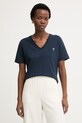Trussardi T-shirt damski bawełniany granatowy G1266000228N