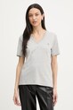 Trussardi t-shirt damski z bawełną szary G1266500254N