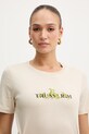 Trussardi t-shirt bawełniany beżowy G1336000245N