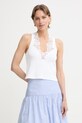 Twinset top za žene od pamuka bijela 261TT2360