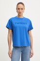 Twinset T-shirt Γυναικείο Βαμβακερό μπλε 261LM2NJJ