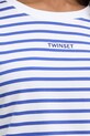 Twinset t-shirt damski bawełniany z elastanem 261LM2GBB niebieski
