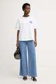 Twinset T-shirt damski bawełniany 261LM2CFF biały SS26