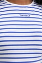 Twinset top damski bawełniany z elastanem 261LM2GAA niebieski