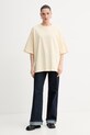 Gestuz t-shirt oversize damski bawełniany 10911064 beżowy SS26