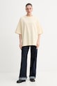 Gestuz t-shirt oversize damski bawełniany 10911064 beżowy SS26