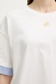 Luisa Spagnoli t-shirt bawełniany Baiadera 543155 biały