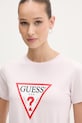 Guess Jeans Τοπ basic t-shirt γυναικείο ροζ W4YI04.J1314