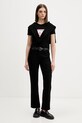 Guess Jeans t-shirt basic damski W4YI04.J1314 czarny SS26