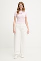 Guess Jeans t-shirt damski z bawełną W6GIB1.J1314 różowy SS26
