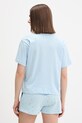 Odzież Guess Jeans t-shirt damski bawełniany W6GI04.K8HM0 niebieski