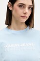 Guess Jeans t-shirt damski bawełniany niebieski W6GI04.K8HM0