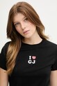 Guess Jeans T-shirt γυναικείο βαμβακερό μαύρο W6GI45.K8HM0