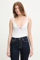 Guess Jeans Crop top Γυναικείο λευκό W6GPB1.KF641