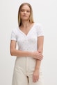 Guess Jeans t-shirt damski biały W6GPB6.KH172