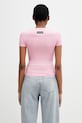 Ρούχα Marine Serre Pearl Logo t-shirt βαμβακερό με ελαστάνη Γυναικείο WTT012ACJER0115 ροζ