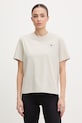 adidas by Stella McCartney t-shirt treningowy damski z bawełną beżowy JZ0691