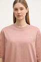 adidas by Stella McCartney T-shirt damski bawełniany pomarańczowy JZ0696