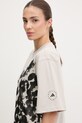 adidas by Stella McCartney t-shirt damski bawełniany beżowy JZ0699