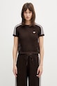 adidas Originals T-shirt ażurowy damski brązowy KC6480