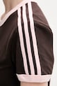 adidas Originals t-shirt damski bawełniany z elastanem KC9017 brązowy