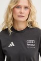 adidas t-shirt damski bawełniany x Audi szary KF9081