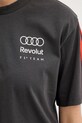 adidas t-shirt damski bawełniany x Audi KF9081 szary
