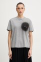 MM6 Maison Margiela t-shirt bawełniany nadruk szary S52GC0364.M20048