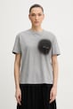 MM6 Maison Margiela t-shirt bawełniany nadruk szary S52GC0364.M20048