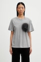 MM6 Maison Margiela t-shirt bawełniany nadruk szary S52GC0364.M20048