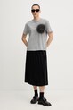 MM6 Maison Margiela t-shirt bawełniany S52GC0364.M20048 szary SS26