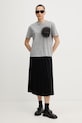 MM6 Maison Margiela t-shirt bawełniany S52GC0364.M20048 szary SS26