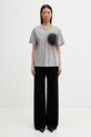 MM6 Maison Margiela t-shirt bawełniany S52GC0364.M20048 szary