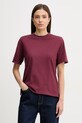 United Colors of Benetton t-shirt bawełniany bawełna bordowy 3BVXD10BY