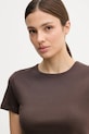 United Colors of Benetton t-shirt bawełniany brązowy 3GA8D10BX