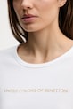 United Colors of Benetton t-shirt bawełniany 3GA8E16A2 biały