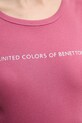 United Colors of Benetton t-shirt bawełniany 3GA8E16A2 różowy