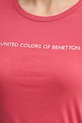 United Colors of Benetton t-shirt bawełniany 3GA8E16A2 czerwony