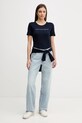 United Colors of Benetton t-shirt bawełniany 3GA8E16A2 granatowy SS26