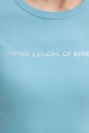United Colors of Benetton t-shirt bawełniany 3GA8E16A2 niebieski